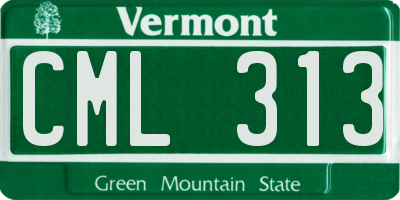 VT license plate CML313
