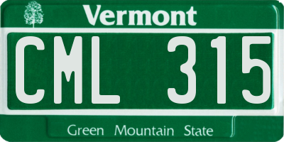 VT license plate CML315
