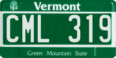 VT license plate CML319
