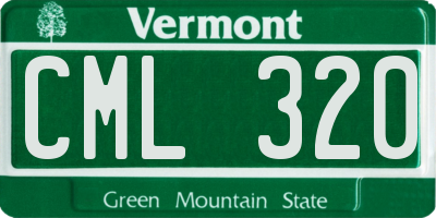 VT license plate CML320