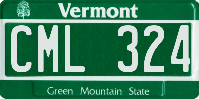 VT license plate CML324