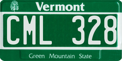 VT license plate CML328