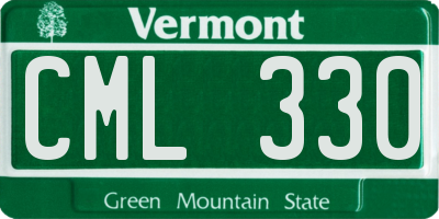 VT license plate CML330