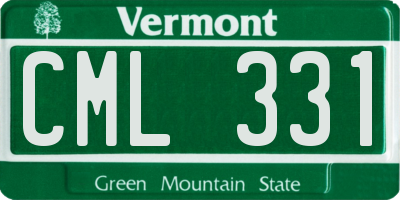 VT license plate CML331