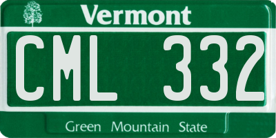 VT license plate CML332