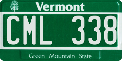 VT license plate CML338