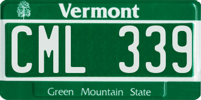 VT license plate CML339