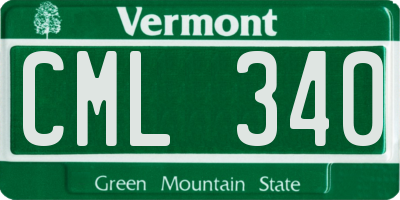 VT license plate CML340