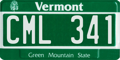VT license plate CML341