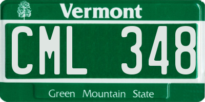 VT license plate CML348