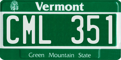 VT license plate CML351