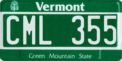 VT license plate CML355