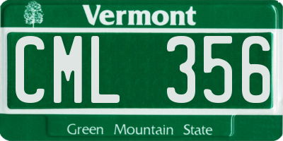 VT license plate CML356
