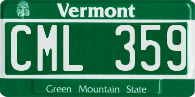 VT license plate CML359
