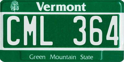 VT license plate CML364