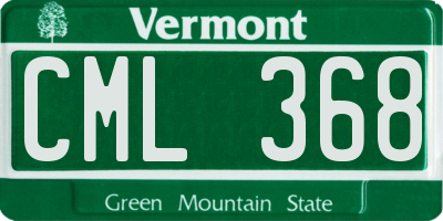 VT license plate CML368