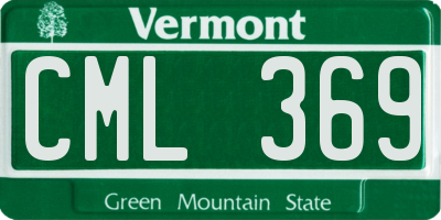 VT license plate CML369