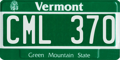 VT license plate CML370