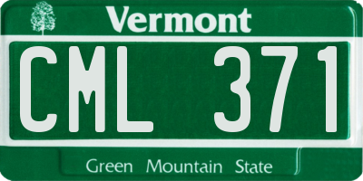 VT license plate CML371