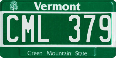VT license plate CML379
