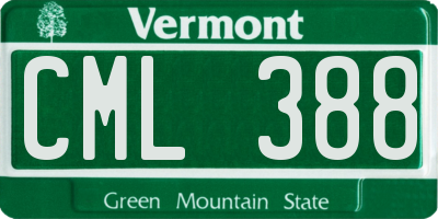 VT license plate CML388