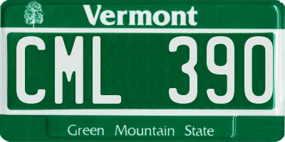 VT license plate CML390