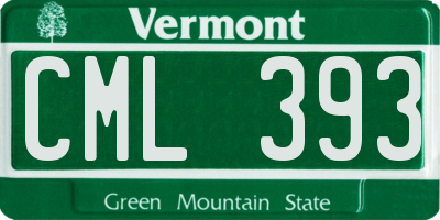 VT license plate CML393
