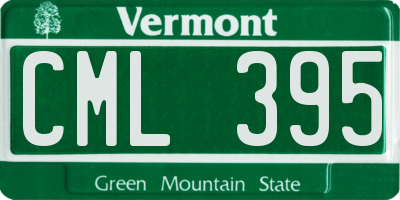 VT license plate CML395