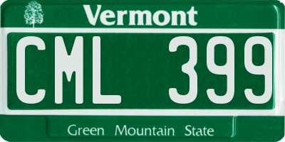 VT license plate CML399