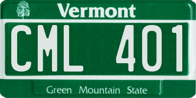 VT license plate CML401