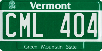 VT license plate CML404