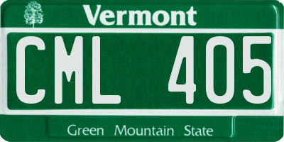 VT license plate CML405