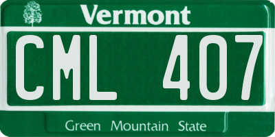 VT license plate CML407