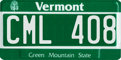 VT license plate CML408