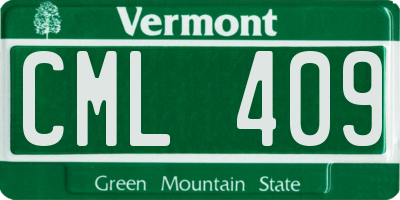 VT license plate CML409
