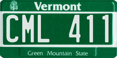 VT license plate CML411