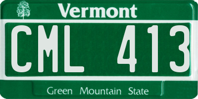 VT license plate CML413