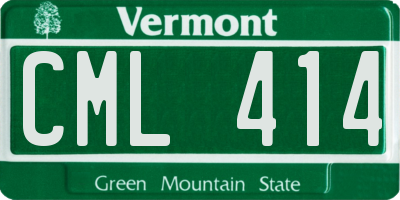 VT license plate CML414