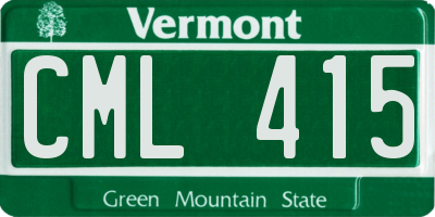 VT license plate CML415
