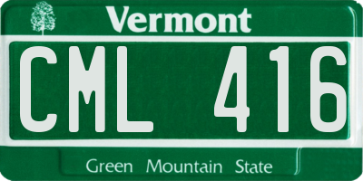 VT license plate CML416