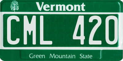 VT license plate CML420