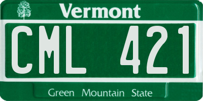 VT license plate CML421
