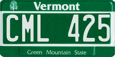 VT license plate CML425