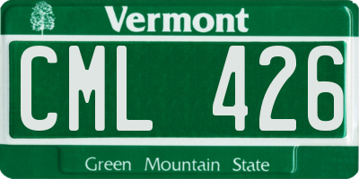 VT license plate CML426