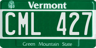 VT license plate CML427