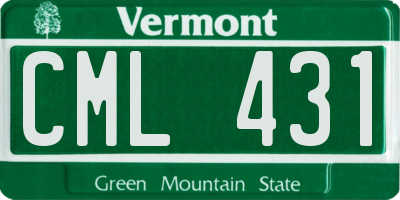 VT license plate CML431