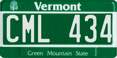 VT license plate CML434