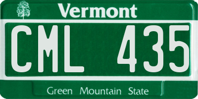VT license plate CML435