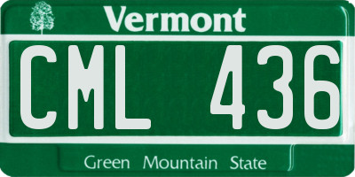 VT license plate CML436