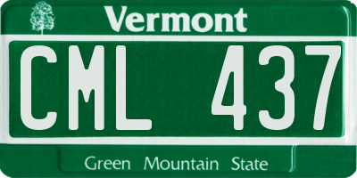 VT license plate CML437